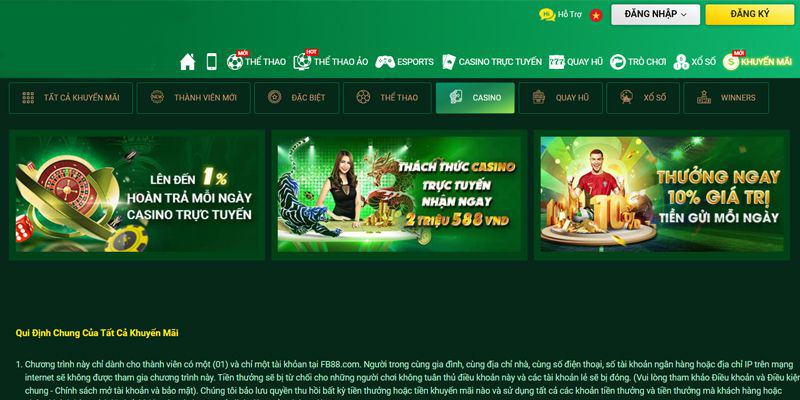Khuyến mãi FB88 hấp dẫn